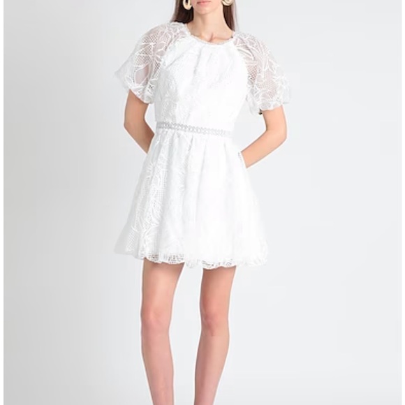 ML MONIQUE LHUILLIER
Gathered guipure lace mini dress - Picture 6 of 6